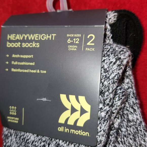 2 NEW Men's Heavy Weight Boot Socks Size 6-12 Thick Winter Warm Cozy Footwear - Picture 2 of 4